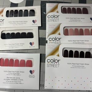 Color Street Nail Polish Strips - Pink and Black Set
